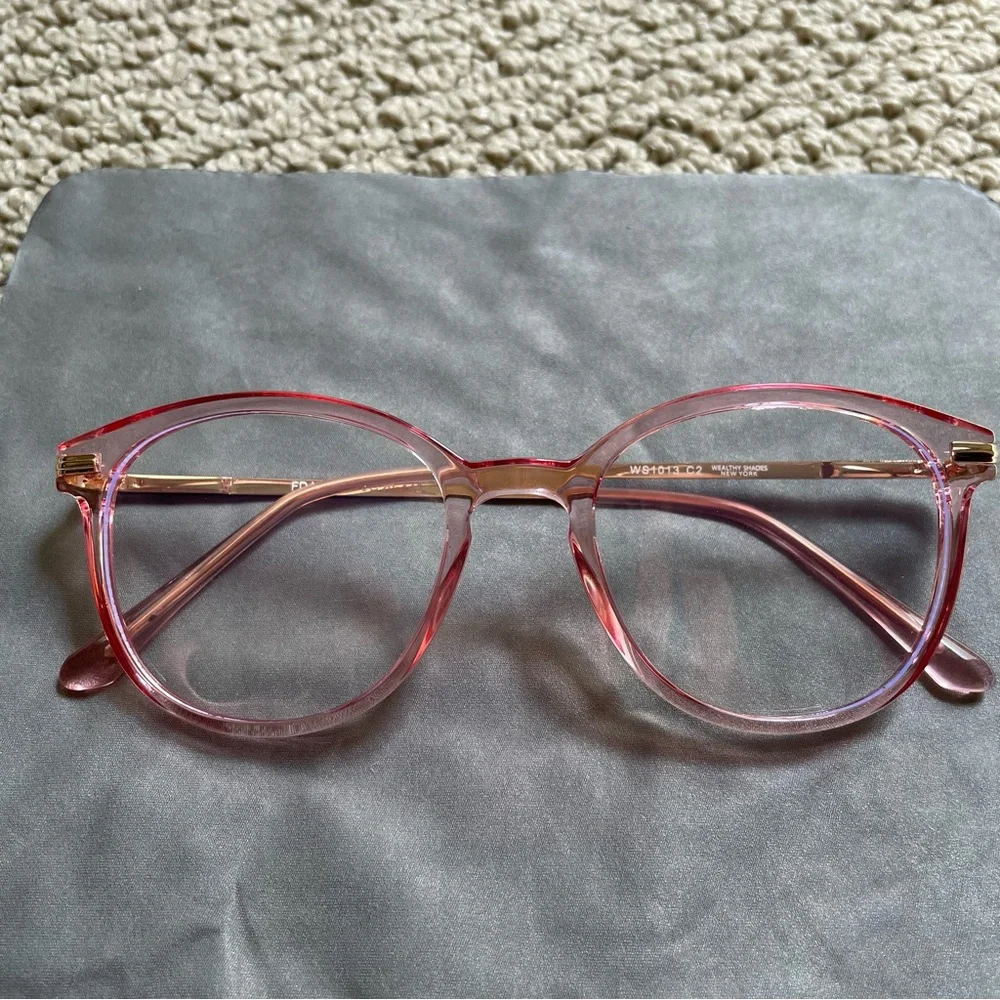 Pink Blue Light Glasses - Picture 2 of 9